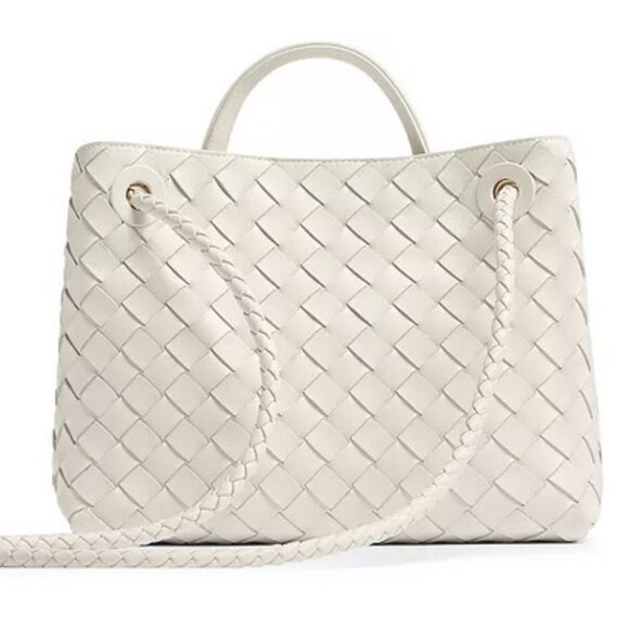 New Bottega Veneta White Small Andiamo Bag - Picture 4 of 9